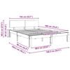 vidaXL Cadre de lit Cire marron 135 x 190 cm Bois de pin massif