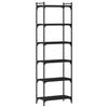 vidaXL Biblioth&egrave;que 6 niveaux noir 60x30x188 cm bois d'ing&eacute;nierie