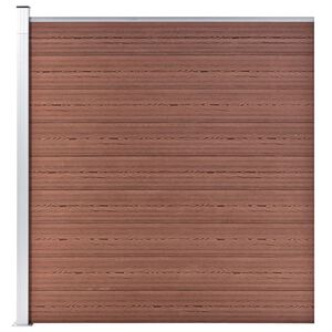 vidaXL Cl&ocirc;ture de jardin WPC 175x186 cm Marron