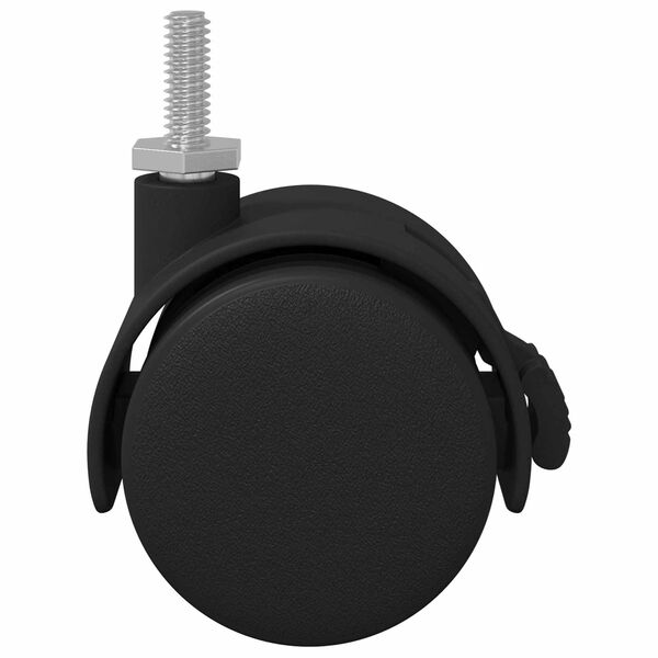 vidaXL Roulettes 12 pcs Noir et argent 37,8 x 40 mm Fer et PP