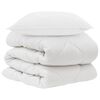 vidaXL Couette avec oreiller 2 pi&egrave;ces Blanc Microfibre