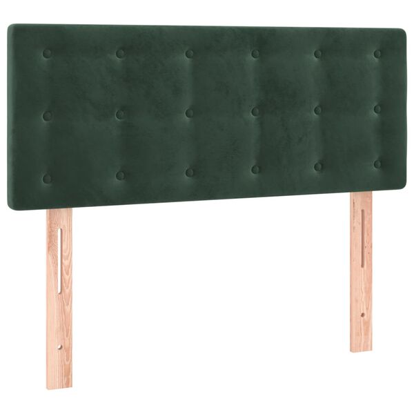 vidaXL Tête de lit à LED Vert foncé 80x5x78/88 cm Velours