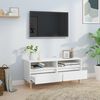 vidaXL Meuble TV blanc 100x34,5x44,5 cm bois d'ing&eacute;nierie