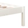 vidaXL Cadre de lit sans matelas blanc bois massif