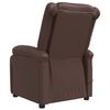 vidaXL Fauteuil inclinable &eacute;lectrique Marron Similicuir