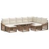 vidaXL Ensemble de canap&eacute; de jardin 10 pcs Beige polyrotin