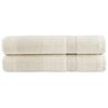 vidaXL Serviettes de sauna de qualit&eacute; sup&eacute;rieure SOLUND 2 pcs cr&egrave;me