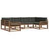 vidaXL Ensemble de canap&eacute;s d'ext&eacute;rieur 6 pc Naturel et Anthracite
