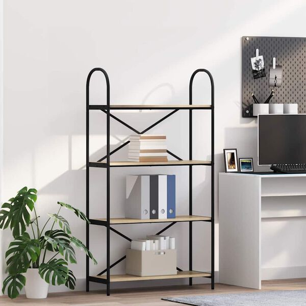 vidaXL &Eacute;tag&egrave;re Ch&ecirc;ne Sonoma 80 x 30 x 146 cm Bois d'ing&eacute;nierie