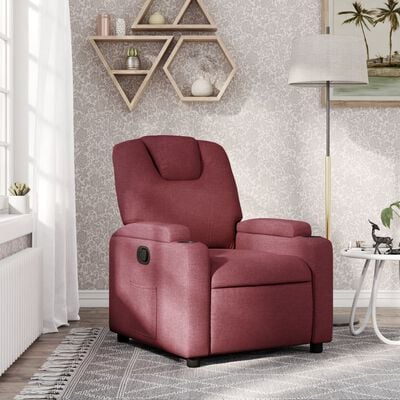 vidaXL Fauteuil inclinable Rouge bordeaux Tissu