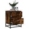vidaXL Tables de chevet 2 pcs ch&ecirc;ne fum&eacute; 40x31x50 cm bois ing&eacute;nierie