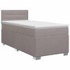 vidaXL Lit boxspring avec matelas Taupe 80 x 200 cm Tissu