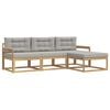 vidaXL Ensemble de canap&eacute;s d'ext&eacute;rieur 4 pc Blanc et gris clair