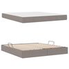 vidaXL Lit avec rangement et matelas Taupe 180 x 200 cm Polyester