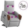 vidaXL Fauteuil inclinable de massage &eacute;lectrique gris nuage tissu