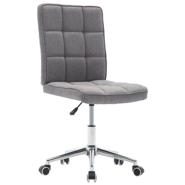 vidaXL Chaises &agrave; manger lot de 2 gris clair tissu