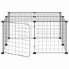 vidaXL Cage animaux de compagnie à 12 panneaux et porte Noir 35x35 cm