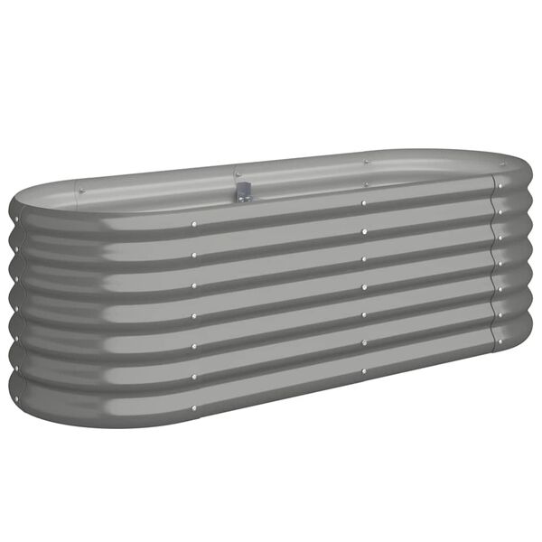 vidaXL Lit surélevé de jardin Acier galvanisé 114x40x36 cm gris