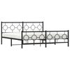 vidaXL Cadre de lit métal sans matelas avec pied de lit noir 183x213cm
