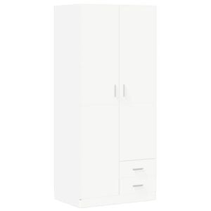 vidaXL Garde-robe Blanc 80x52x180 cm Bois d&rsquo;ing&eacute;nierie