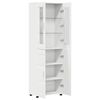 vidaXL Haut Armoire Blanc 60 x 35 x 182 cm Bois d'ing&eacute;nierie