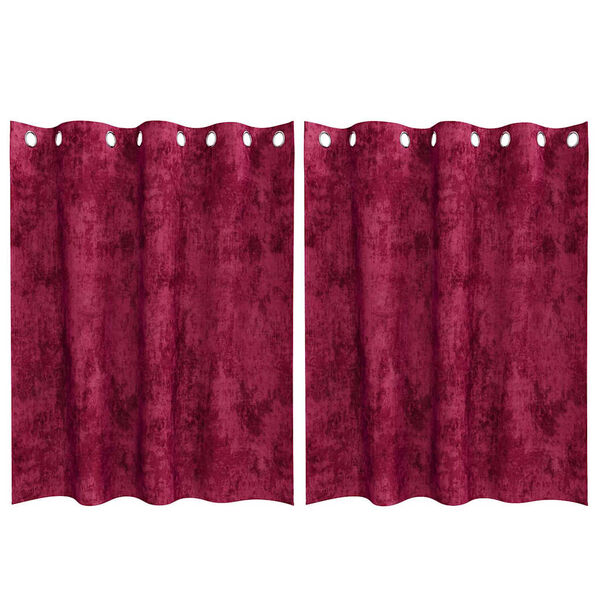vidaXL Rideaux en velours 2 pcs Bordeaux 140 x 140 cm Velours