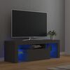 vidaXL Meuble TV avec lumi&egrave;res LED gris 120x35x40 cm