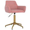 vidaXL Chaises pivotantes &agrave; manger lot de 2 Rose Velours