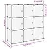 vidaXL Organiseur de rangement en cube avec 9 cubes et portes en PP transparent