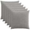 vidaXL Housse de coussin 6 pcs HEERLEN Gris clair 70 x 70 cm