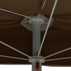 vidaXL Demi-parasol de jardin avec m&acirc;t 180x90 cm taupe