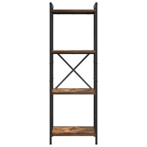 vidaXL &Eacute;tag&egrave;re 40 x 30 x 119 cm Bois d'ing&eacute;nierie Ch&ecirc;ne fum&eacute;