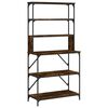 vidaXL Support de boulanger &agrave; 6 niveaux ch&ecirc;ne fum&eacute; 90x40x180 cm