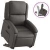 vidaXL Fauteuil inclinable gris cuir v&eacute;ritable