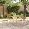 vidaXL Chaise de jardin 4 pcs Huile Naturelle Bois d'Acacia Massif