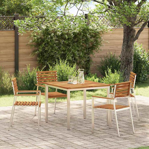 vidaXL Chaise de jardin 4 pcs Huile Naturelle Bois d'Acacia Massif