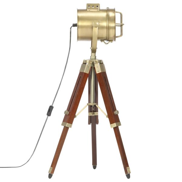 vidaXL Lampadaire à trépied bois de manguier massif 69 cm