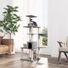 vidaXL Arbre &agrave; chat avec griffoirs en sisal Gris clair 142 cm