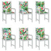 vidaXL Coussins de chaise &agrave; dossier bas lot de 6 multicolore tissu