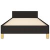 vidaXL Cadre de lit sans matelas noir 90x200 cm tissu