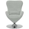 vidaXL Fauteuil &oelig;uf Gris clair 63 x 73 x 90 cm Velours