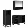 vidaXL Ensemble de mobilier de salle de bain 3 pc Ch&ecirc;ne noir