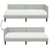 vidaXL Cadre de lit d'angle avec matelas 2 pcs Gris clair Velours
