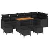 vidaXL Ensemble de canap&eacute; de jardin 10 pc Noir polyrotin
