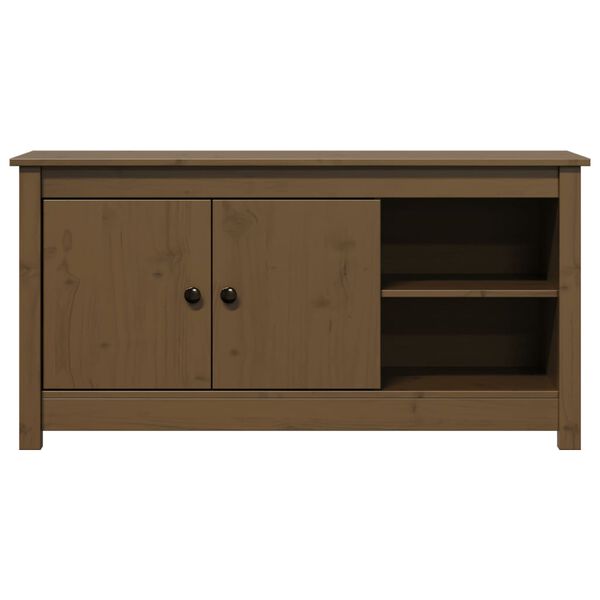vidaXL Meuble TV Marron miel 103x36,5x52 cm Bois de pin massif