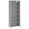 vidaXL Buffet sonoma gris 69,5x32,5x180 cm bois d'ing&eacute;nierie