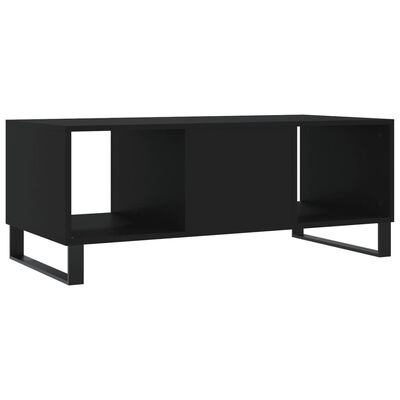 vidaXL Table basse noir 102x50x40 cm bois d'ingénierie