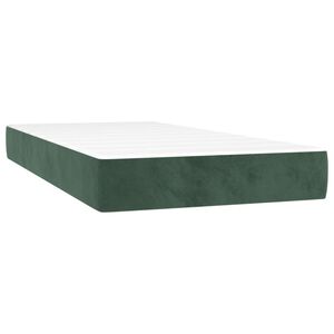 vidaXL Matelas de lit &agrave; ressorts ensach&eacute;s fermet&eacute; moyenne vert fonc&eacute; 120x190x20 cm