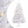 vidaXL Sapin de No&euml;l artificiel 300 LED PVC et Acier Blanc