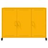 vidaXL Buffet jaune moutarde 100,5x39x72 cm acier
